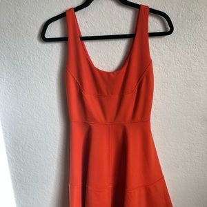 Aryn K Cinched Orange Dress